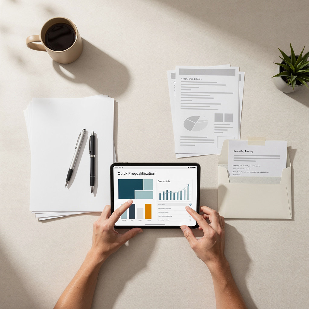 Lending process overview - four-step approval workflow for Dallas borrowers